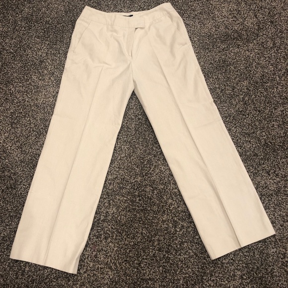 BURBERRY LONDON Womens Trouser Cream w/Blue stripe